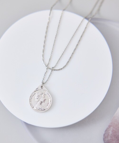 ROPE' PICNIC(ロペピクニック)の「コインモチーフ Wチェーンネックレス(ネックレス・レディース・ゴールド/シルバー・F)」の7枚目の写真