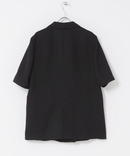 URBAN RESEARCH ROSSO（アーバンリサーチロッソ）の「防シワ リネンライクハーフスリーブジャケット（テーラードジャケット・レディース・L.BEIGE/BLACK・36/38）」の10枚目の写真