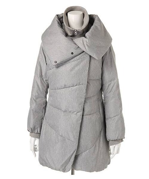 BORNY（ボルニー）の「リブカラー切り替えダウン（テーラードジャケット・レディース・チャコールグレー/ライトグレー・S/M）」の3枚目の写真