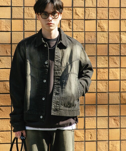 SENSE OF PLACE by URBAN RESEARCH(センスオブプレイスバイアーバンリサーチ)の「『ユニセックス』『セットアップ対応』ヴィンテージライクデニムブルゾン(デニムジャケット・メンズ・D.INDIGO/BLACK・M/L)」の7枚目の写真