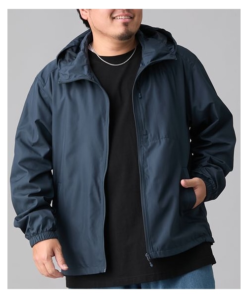 nissen（ニッセン）の「裏メッシュパーカー 持ち運べる外袋付き　防花粉　【大きいサイズ】（ジャケット/アウター・メンズ・06ブラック/75ネイビー・3L/4L/5L）」の2枚目の写真