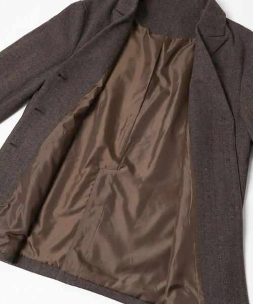 SENSE OF PLACE by URBAN RESEARCH（センスオブプレイスバイアーバンリサーチ）の「ジャージーメルトンテーラード（テーラードジャケット・レディース・BLK×WHT/BRN×BLK・One）」の21枚目の写真