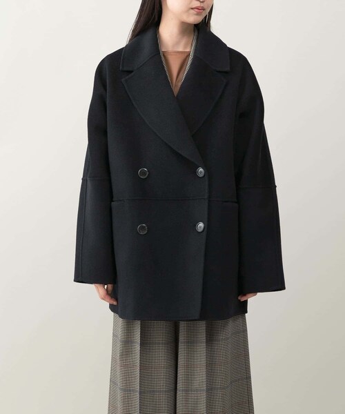 URBAN RESEARCH ROSSO（アーバンリサーチロッソ）の「『一部別注カラー』YENN　DOUBLE FACE PEA COAT（その他アウター・レディース・別注DNAVY/BROWN/CHARCOAL・FREE）」の21枚目の写真