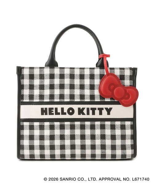 VIS(ビス)の「【HELLO KITTY×VIS】日焼けデザイン ハローキティ雑材トートバッグ(トートバッグ・レディース・ブラック系/レッド系/その他・F)」の18枚目の写真