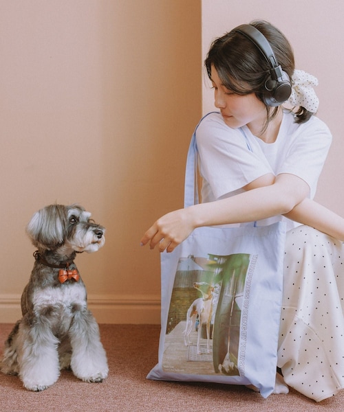 ROPE' PICNIC（ロペピクニック）の「【DOG MAGAZINE×ROPE' PICNIC】フォトトートバッグ（トートバッグ・レディース・ダークブラウン/ブルー/イエロー・F）」の8枚目の写真