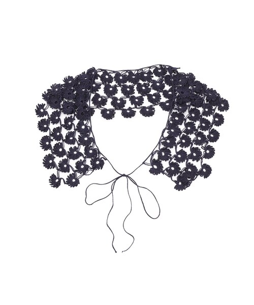ADAM ET ROPE'（アダムエロペ）の「【J'aDoRe・店舗限定】【SERA STUDIO】large flowers belt(4lines)（ベルト・レディース・ベージュ/ネイビー系・F）」の5枚目の写真