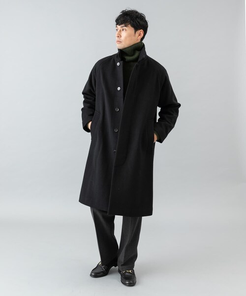 URBAN RESEARCH ROSSO(アーバンリサーチロッソ)の「スーパー100 オーバーバルマカンコート(ステンカラーコート・メンズ・CHARCOAL/NAVY/BLACK・M/L)」の6枚目の写真