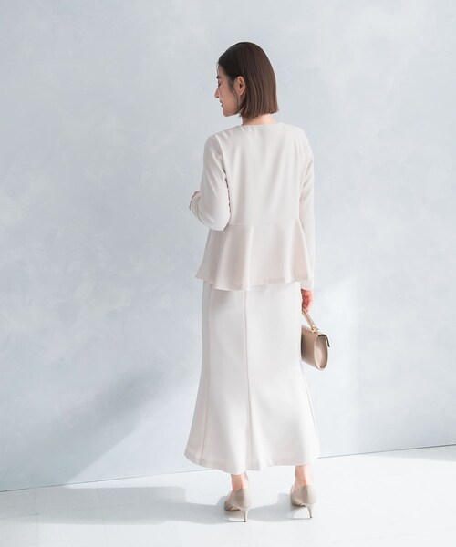 URBAN RESEARCH ROSSO（アーバンリサーチロッソ）の「kaene　フレアジャケットセットワンピース（ワンピース・レディース・beige/navy・M）」の9枚目の写真