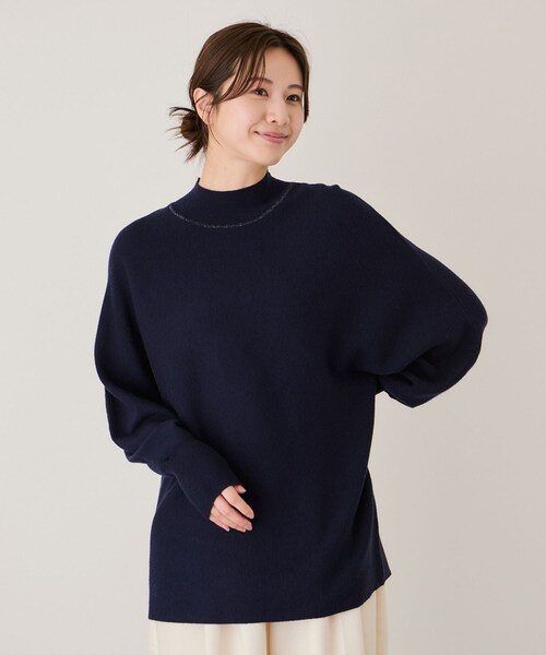 Jayro（ジャイロ）の「ボリュームスリーブチュニック（ニット/セーター・レディース・グレー/ホワイト系/ネイビー/ブルー系/ワイン・F）」の20枚目の写真