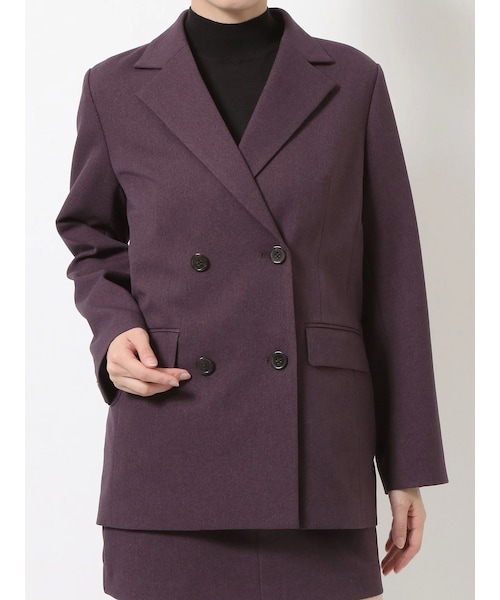 MURUA（ムルーア）の「ダブルテーラードジャケット（テーラードジャケット・レディース・ダークグレー/ベージュ/ワイン・F）」の11枚目の写真