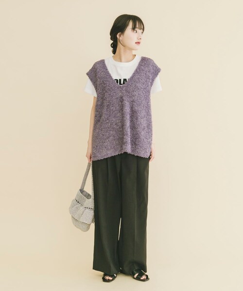 ITEMS URBANRESEARCH(アイテムズ アーバンリサーチ)の「リボンヤーンベスト(ニット/セーター・レディース・OFF/BLK/CHA・Free)」の22枚目の写真