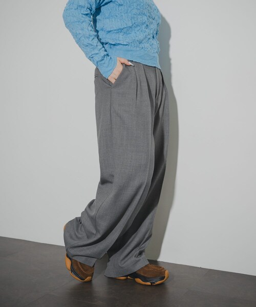 THE GOODLAND MARKET（ザグッドランドマーケット）の「cwtch　2TUCK WOOL SLACKS（その他パンツ・レディース・GRAY/CHARCOAL・1/2）」の17枚目の写真