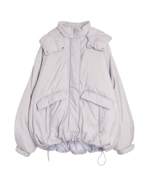 ELENDEEK（エレンディーク）の「OVER FORM DOWN CT（ダウンジャケット/コート・レディース・アイボリー/ライトグレー/ブラック・F）」の9枚目の写真