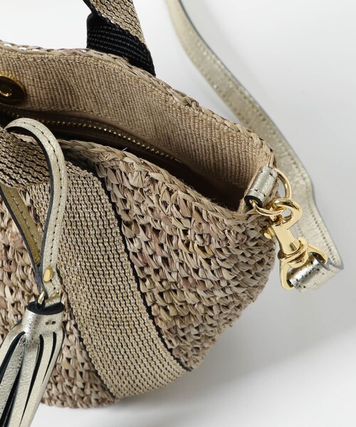 URBAN RESEARCH ROSSO（アーバンリサーチロッソ）の「VIOLAd’ORO　ラフィア2WAYバッグ（かごバッグ・レディース・NATUGLD/NATUBLK/WBRNGOLD・-）」の17枚目の写真