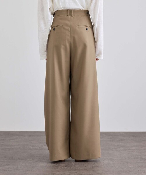 ADAM ET ROPE'(アダムエロペ)の「ウーステッドツイルタックパンツ / セットアップ対応(その他パンツ・レディース・チャコール/ベージュ系・M/S)」の19枚目の写真