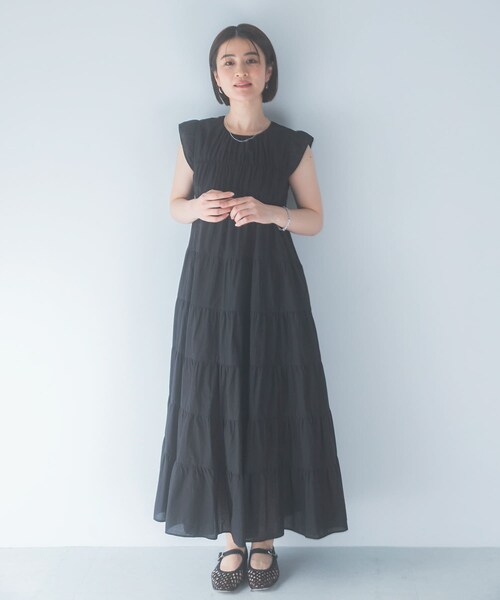 URBAN RESEARCH ROSSO（アーバンリサーチロッソ）の「インドコットンティアードワンピース（ワンピース・レディース・BLUE/BROWN/BLACK・Free）」の5枚目の写真