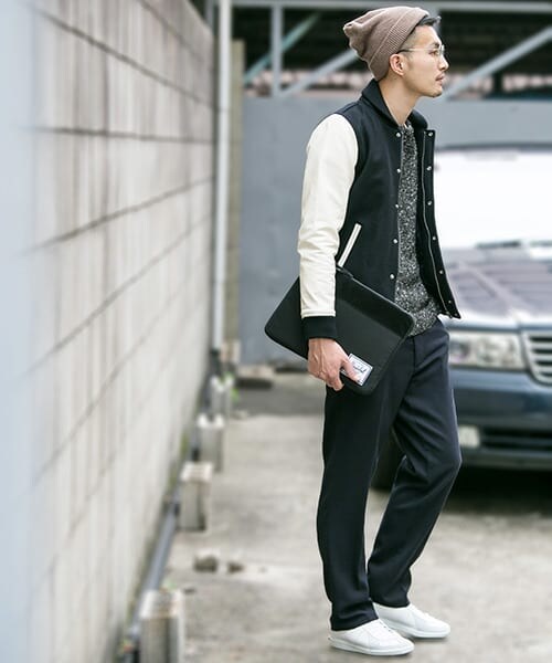 URBAN RESEARCH（アーバンリサーチ）の「URiD　メルトン/ラムレザー スタジャン（スタジャン・メンズ・BLACK/NAVY/CAMEL・S/M/L）」の20枚目の写真