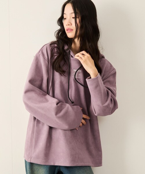 JUNRED(ジュンレッド)の「スエードタッチカットオフプルオーバー(パーカー・メンズ・チャコール/パープル・L/M/S)」の8枚目の写真