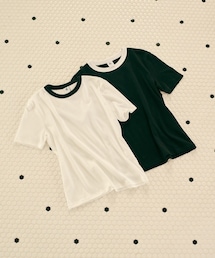 ADAM ET ROPE' | 【PETIT BATEAU pour ADAM ET ROPE'】別注 クルーネック半袖Tシャツ(Tシャツ/カットソー)