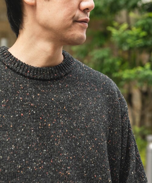 URBAN RESEARCH DOORS（アーバンリサーチドアーズ）の「ウールブレンドネップクルーネックニット（ニット/セーター・メンズ・BEIGE/BROWN/CHARCOAL・M/L）」の12枚目の写真