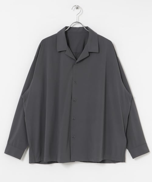 URBAN RESEARCH（アーバンリサーチ）の「dDdDdDd　NYLON STRETCH LONG-SLEEVE SHIRTS（シャツ/ブラウス・メンズ・BROWN/BLACK/NAVY/CHARCOAL・S/M/L/XL/XXL）」の2枚目の写真