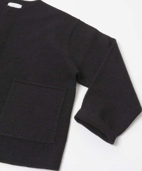 かぐれ（カグレ）の「圧縮ウールショートジャケット（ノーカラージャケット・レディース・GREGE/BLACK・Free）」の12枚目の写真