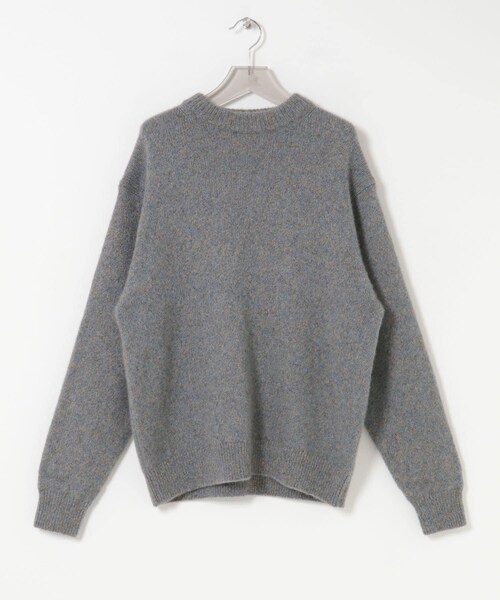 URBAN RESEARCH（アーバンリサーチ）の「new basic　CASHMERE SILK MOULINE CREW-NECK KNIT（ニット/セーター・メンズ・PEARL GRAY/CHARCOAL・M/L/XL）」の4枚目の写真