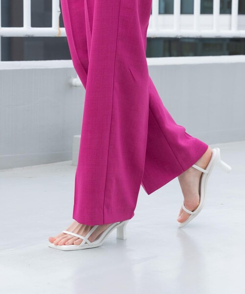 SENSE OF PLACE by URBAN RESEARCH（センスオブプレイスバイアーバンリサーチ）の「ワイドスクエアストラップサンダル（サンダル・レディース・WHITE/BLACK/L.BLUE/PINK・S/M/L）」の21枚目の写真