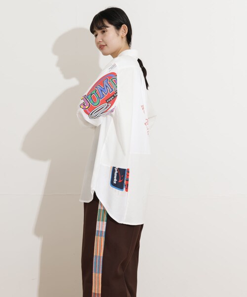 THE GOODLAND MARKET(ザグッドランドマーケット)の「SREU Patch Work Shirt(シャツ/ブラウス・レディース・WHITE2/WHITE1/BLACK1/BLACK2・L/M)」の17枚目の写真