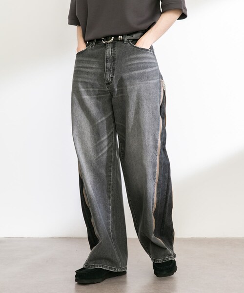 URBAN RESEARCH Sonny Label（アーバンリサーチサニーレーベル）の「Wrangler　WREMAKE SIDE ZIP FLARE（デニムパンツ・メンズ・BK REMAKE/BL REMAKE・S/M）」の4枚目の写真