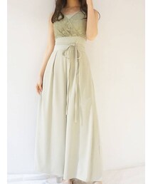 MERCURYDUO | サイドプリーツドッキングロンパース(ワンピース)