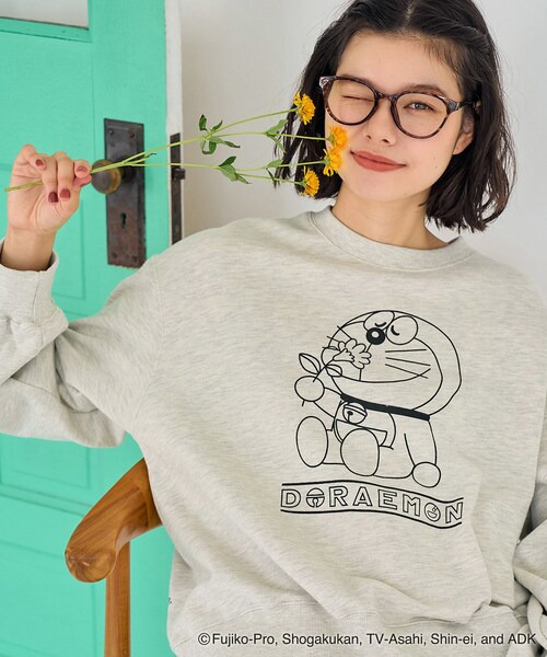 ROPE' PICNIC(ロペピクニック)の「【ドラえもんコレクション】裏毛スウェット(スウェット・レディース・ライトグレー/ピンク・38)」の9枚目の写真