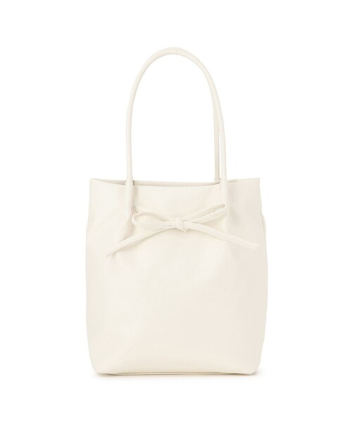 ROPE' PICNIC(ロペピクニック)の「洗えるバッグ リボンディティールトートバッグ/イージーケア(トートバッグ・レディース・ブラック/キナリ/ブラウン/イエロー系/シルバー系・F)」の1枚目の写真
