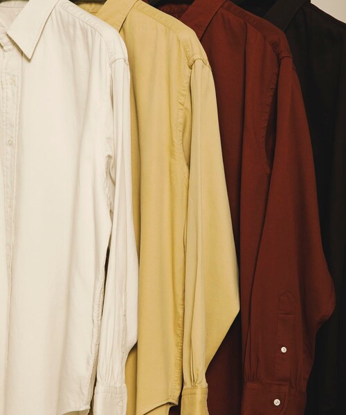 URBAN RESEARCH(アーバンリサーチ)の「A PRESSE Double Weave Twill Regular Collar Shirt(シャツ/ブラウス・メンズ・BLACK/ECRU/BURGUNDY/BEIGE・2/3/4)」の7枚目の写真