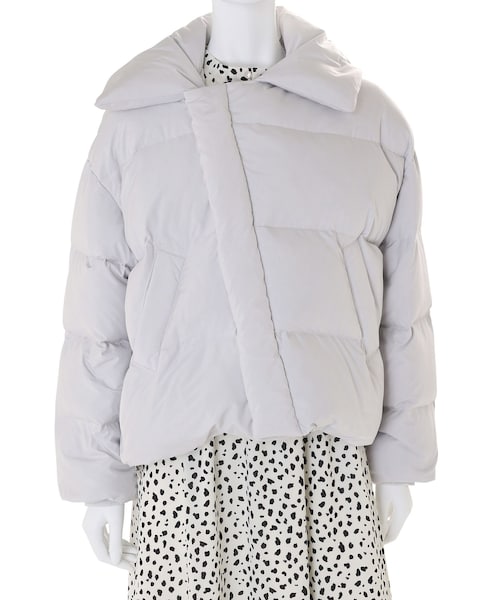 MERCURYDUO（マーキュリーデュオ）の「アライドビックカラーショートダウンコート（ダウンジャケット/コート・レディース・アイボリー/ライトグレー/チャコールグレー/ブラック・F）」の7枚目の写真