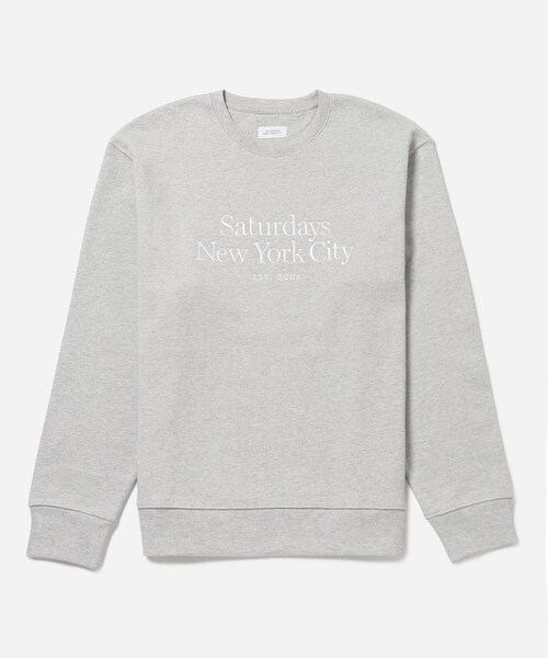 Saturdays NYC(サタデーズ ニューヨークシティ )の「Bowery Miller Standard Crew(スウェット・メンズ・ブラック/グレー・L/M/S/XL/XS)」の11枚目の写真