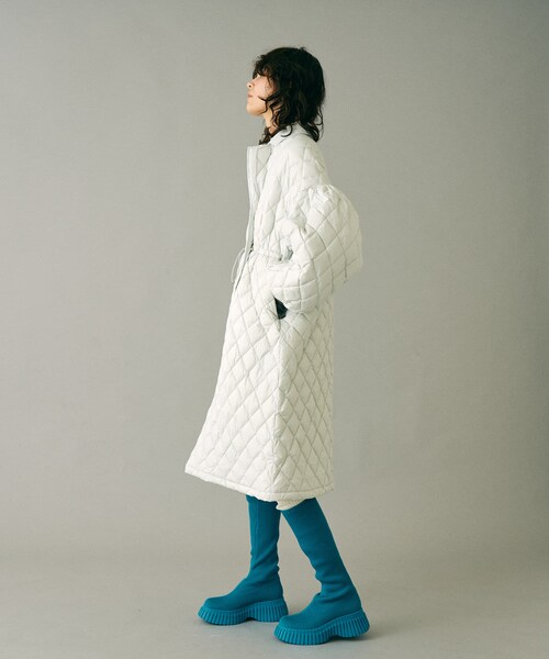 THE GOODLAND MARKET(ザグッドランドマーケット)の「『別注』KWD×ザ グッドランド マーケット GREEN DOWN QUILTING JACKET(その他アウター・レディース・BLACK/OFF WHITE・FREE)」の12枚目の写真