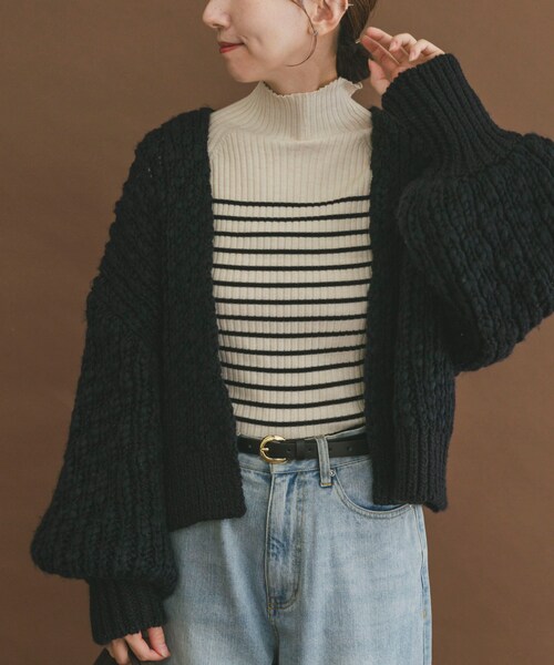 ITEMS URBANRESEARCH（アイテムズ アーバンリサーチ）の「ウールミックスボリュームカーディガン（カーディガン/ボレロ・レディース・IVO/NVY・Free）」の20枚目の写真