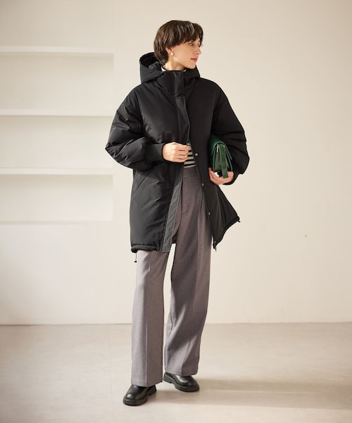 ROPE' PICNIC（ロペピクニック）の「中綿モンスターコート（ダウンジャケット/コート・レディース・ブラック/キナリ・F）」の6枚目の写真