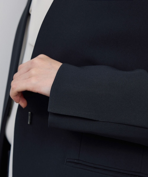 ROPE'（ロペ）の「トリアセダブルクロス Ｖネックジャケット/イージーケア・セットアップ対応・25AW（ノーカラージャケット・レディース・ネイビー・36/38/40）」の18枚目の写真