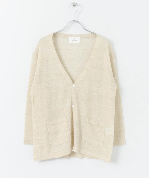URBAN RESEARCH Sonny Label（アーバンリサーチサニーレーベル）の「リネンVネックカーディガン∴（カーディガン/ボレロ・メンズ・ピンク/オフ/ネイビー/チャコール・M/L）」の6枚目の写真