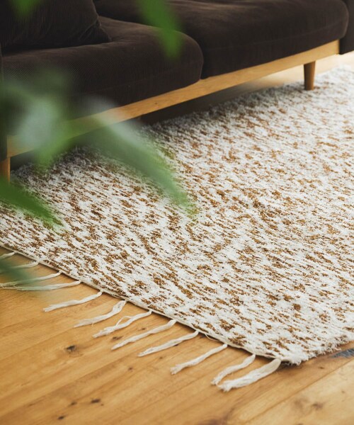 URBAN RESEARCH DOORS(アーバンリサーチドアーズ)の「『別注』JARAPA×DOORS LIVING PRODUCTS ミックスラグ 140×200(インテリア雑貨・メンズ・BRN×WHT/BLU×WHT・M)」の9枚目の写真