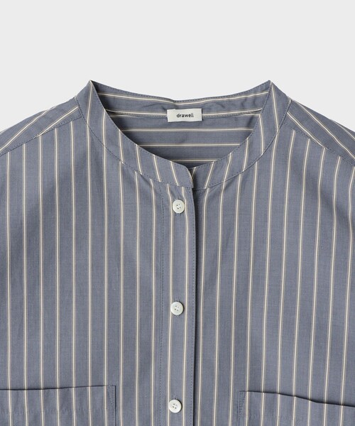 ROPE'(ロペ)の「【drawell(ドロウェル)】MAXI SHIRT DRESS|ワンピース(シャツワンピース・レディース・ダークブラウン/ネイビー・F)」の5枚目の写真