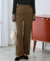 nissen | フロッキードットストレートイージーパンツ(パンツ)