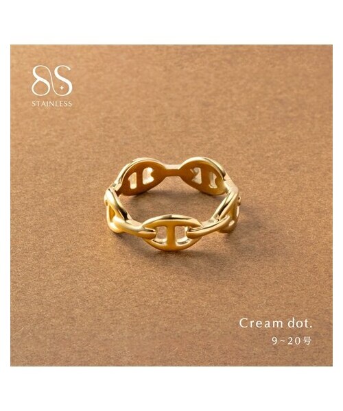 nissen（ニッセン）の「【Creamdot.】トレンド感を上げるマリンチェーンのステンレスリング（リング・メンズ・ゴールド/シルバー・9号/12号/15号/17号/20号）」の2枚目の写真