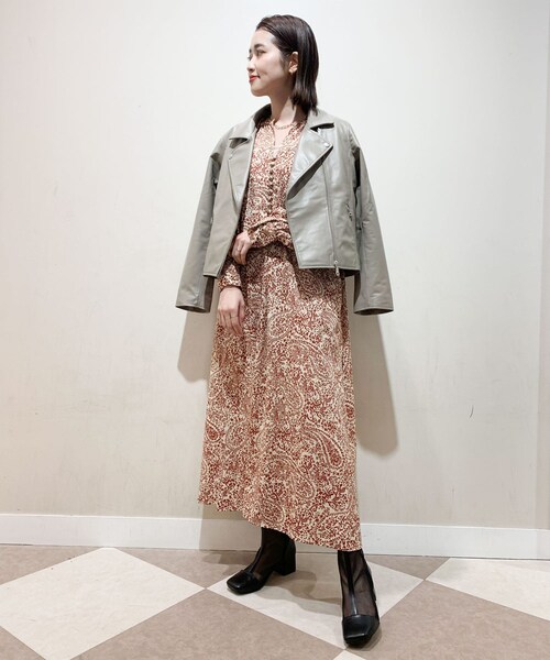 ITEMS URBANRESEARCH（アイテムズ アーバンリサーチ）の「【販売中止】ラムレザーダブルライダースジャケット（ライダースジャケット・レディース・BLK/MOC・S/M）」の9枚目の写真