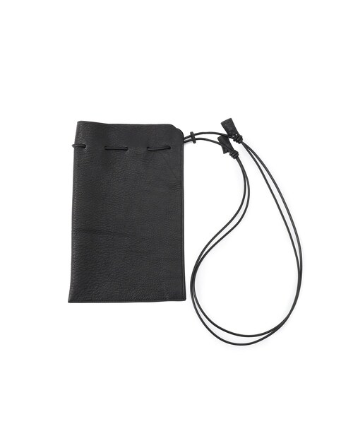 ADAM ET ROPE'（アダムエロペ）の「【ITTI/イッチ】HERRIE KINCHAKU POUCH - PM / TDEER（ハンドバッグ・メンズ・ブラック・F）」の2枚目の写真