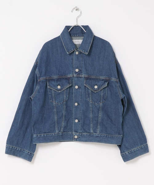 かぐれ(カグレ)の「HARi WIDE SLEEVE DENIM JACKET(デニムジャケット・レディース・BLACK/USED・2)」の2枚目の写真