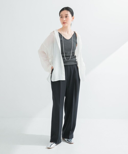 URBAN RESEARCH（アーバンリサーチ）の「『別注』Miller×URBAN RESEARCH　Prib Cami tank（キャミソール・レディース・IVORY/NVY BORDER/CHARCOAL・FREE）」の14枚目の写真