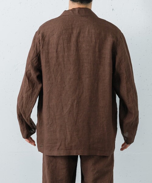 URBAN RESEARCH(アーバンリサーチ)の「YLEVE LINEN POPLIN JACKET(テーラードジャケット・メンズ・011 SUMI/050 BROWN・3/4)」の7枚目の写真